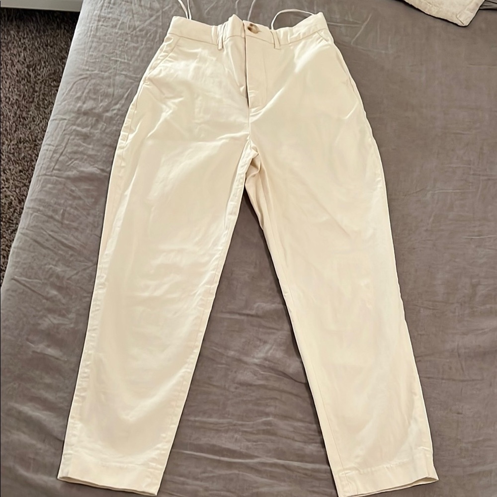Auguste The Label Cream Straight-Leg Pants